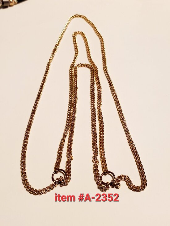 from GGMJTREASURES Jewelry - 1 Gold double chain necklaces, item # A-2352, . wt. 10 grams.